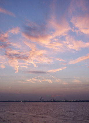 Sunset over the harbor